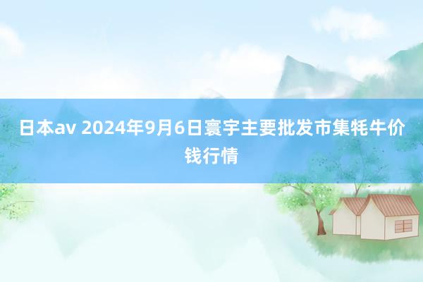 日本av 2024年9月6日寰宇主要批发市集牦牛价钱行情