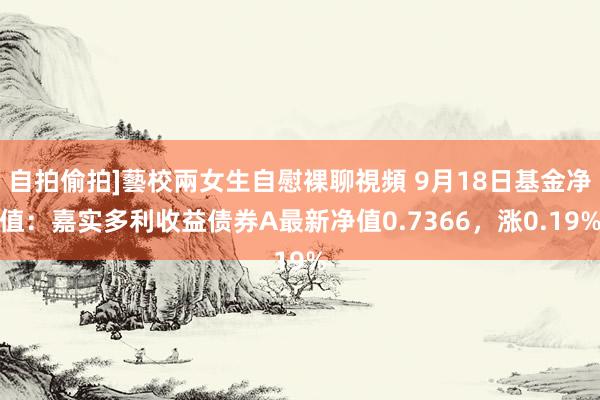 自拍偷拍]藝校兩女生自慰裸聊視頻 9月18日基金净值：嘉实多利收益债券A最新净值0.7366，涨0.19%