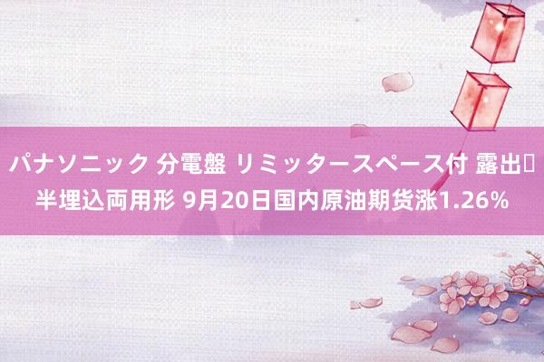 パナソニック 分電盤 リミッタースペース付 露出・半埋込両用形 9月20日国内原油期货涨1.26%