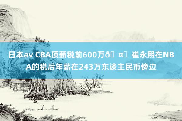 日本av CBA顶薪税前600万🤔崔永熙在NBA的税后年薪在243万东谈主民币傍边