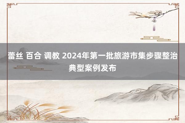 蕾丝 百合 调教 2024年第一批旅游市集步骤整治典型案例发布