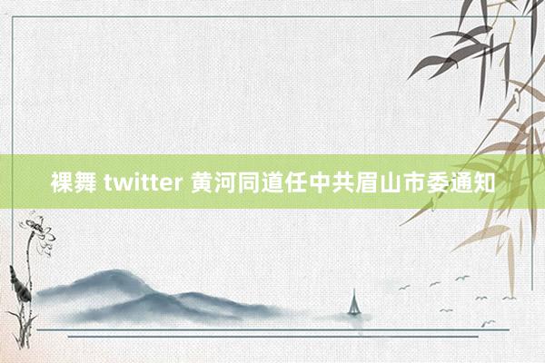 裸舞 twitter 黄河同道任中共眉山市委通知