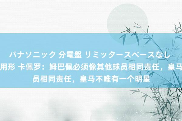 パナソニック 分電盤 リミッタースペースなし 露出・半埋込両用形 卡佩罗：姆巴佩必须像其他球员相同责任，皇马不唯有一个明星