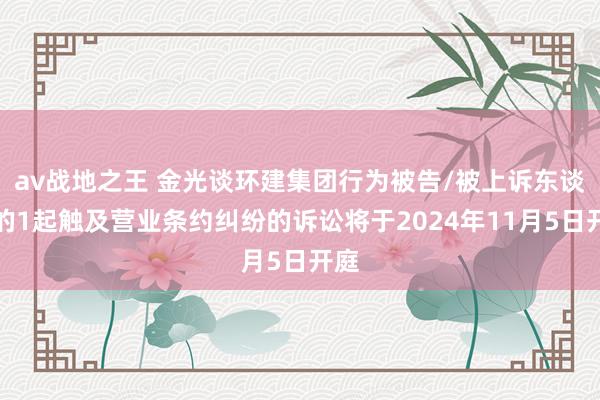 av战地之王 金光谈环建集团行为被告/被上诉东谈主的1起触及营业条约纠纷的诉讼将于2024年11月5日开庭