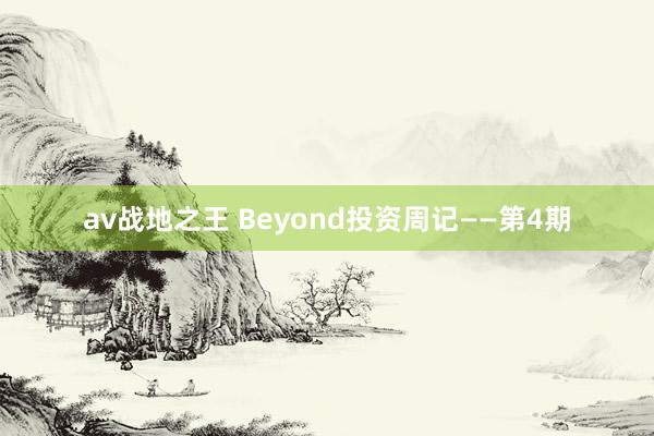 av战地之王 Beyond投资周记——第4期