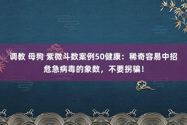 调教 母狗 紫微斗数案例50健康：稀奇容易中招危急病毒的象数，不要拐骗！