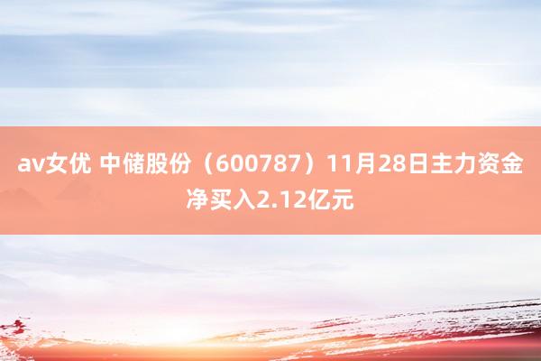 av女优 中储股份（600787）11月28日主力资金净买入2.12亿元