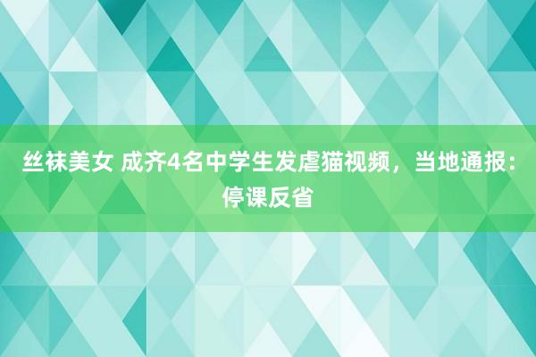 丝袜美女 成齐4名中学生发虐猫视频，当地通报：停课反省