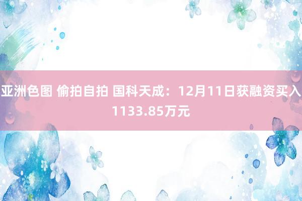 亚洲色图 偷拍自拍 国科天成：12月11日获融资买入1133.85万元