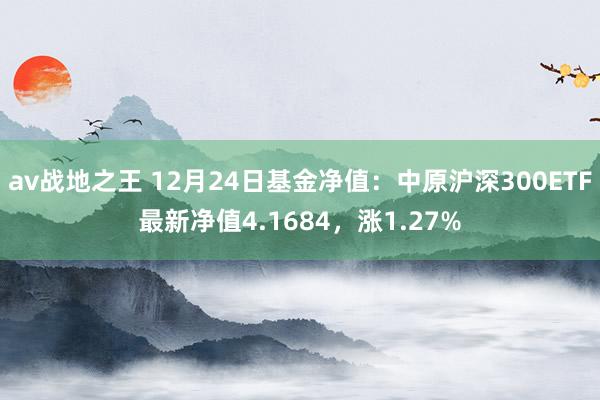 av战地之王 12月24日基金净值：中原沪深300ETF最新净值4.1684，涨1.27%