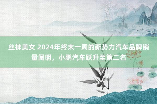 丝袜美女 2024年终末一周的新势力汽车品牌销量阐明，小鹏汽车跃升至第二名