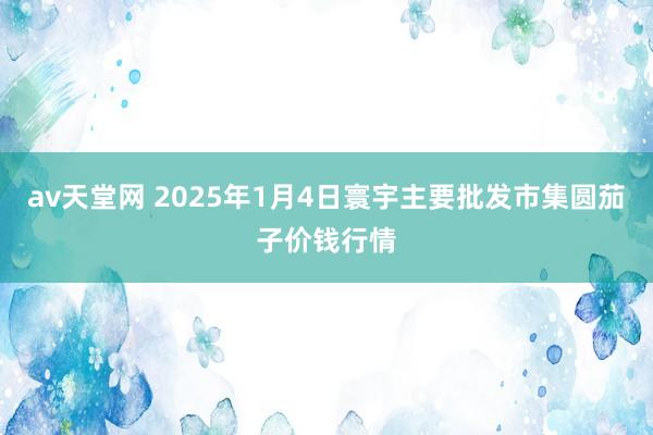 av天堂网 2025年1月4日寰宇主要批发市集圆茄子价钱行情