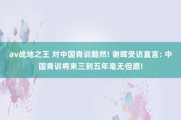 av战地之王 对中国青训黯然! 谢晖受访直言: 中国青训将来三到五年毫无但愿!